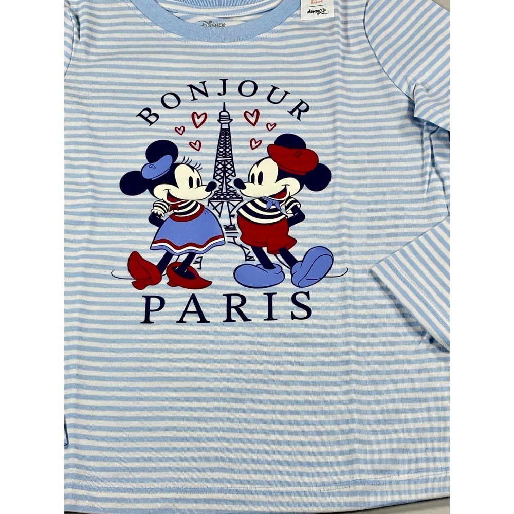 Jumping Beans Girls Disney Mickey Paris & Besties Bear Tee 2PK 5T Blue Cream‎ - Picture 5 of 10